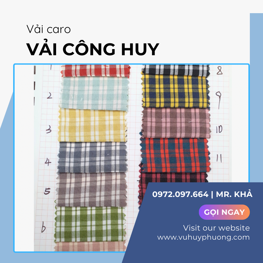 vải caro
