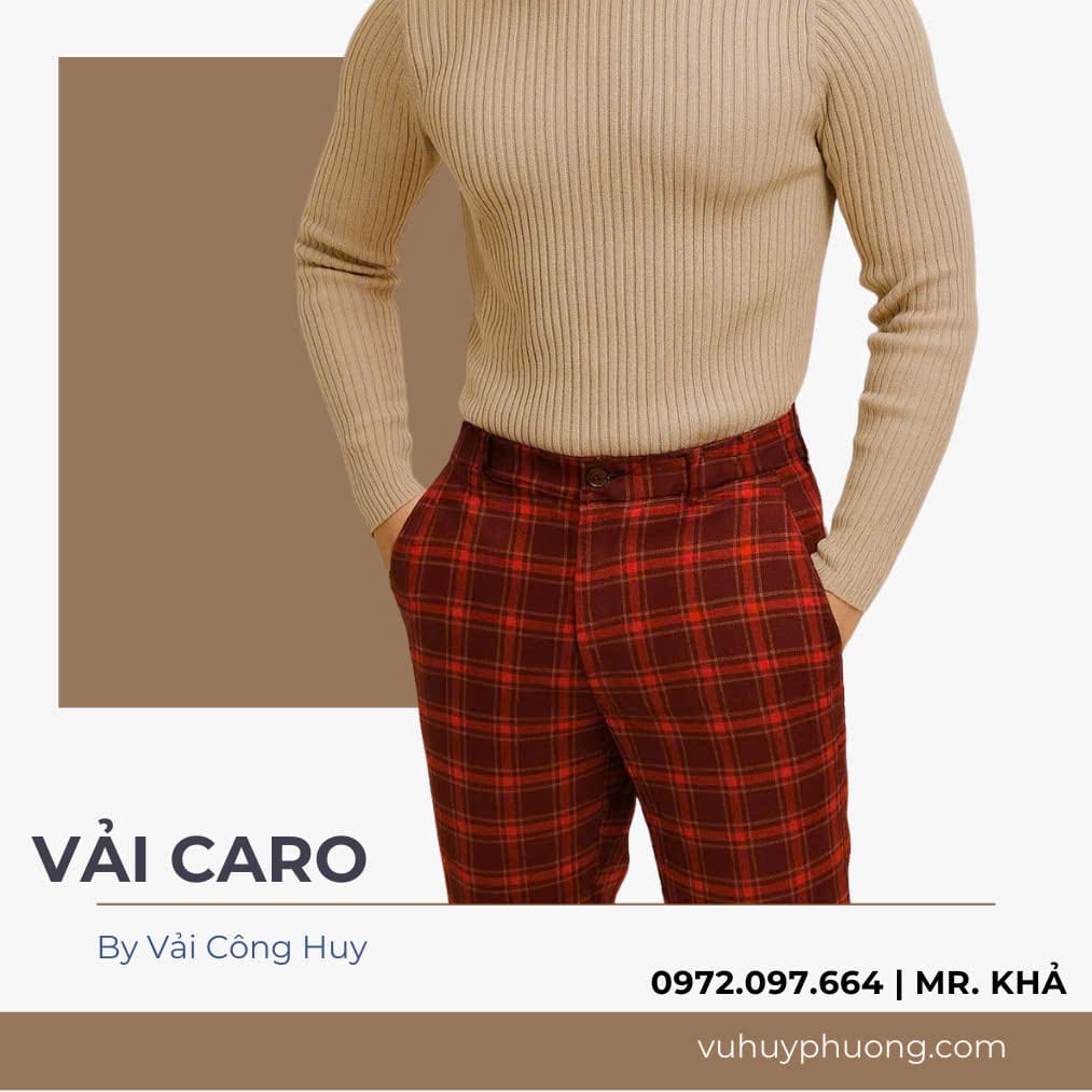 vải họa tiết caro