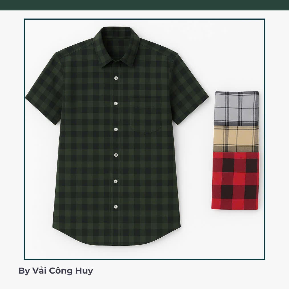 vải họa tiết caro