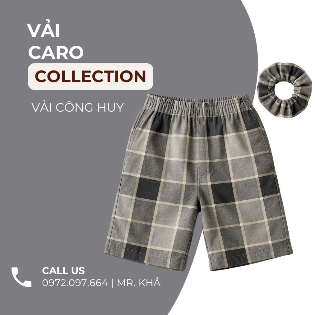 vải họa tiết caro