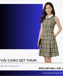 vải caro sẹt thun