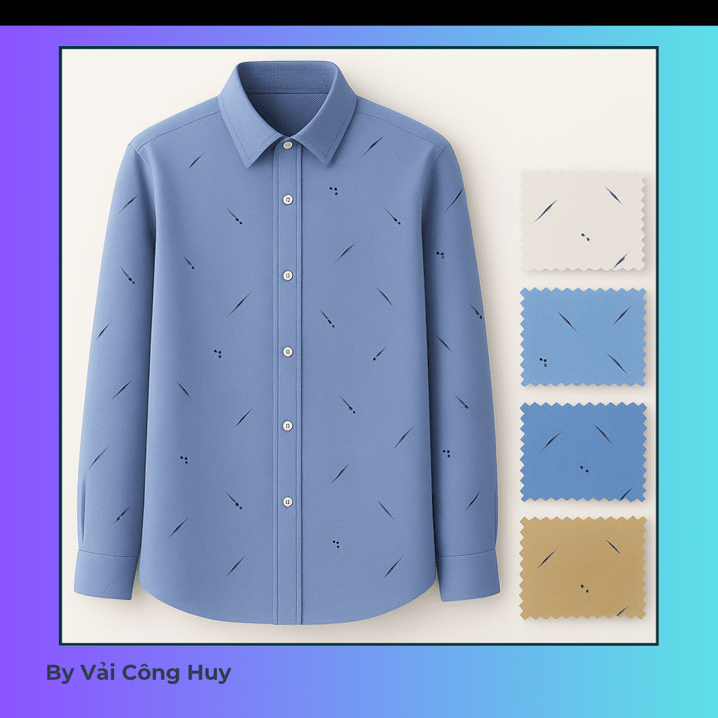 vải kate sọc nhuyễn