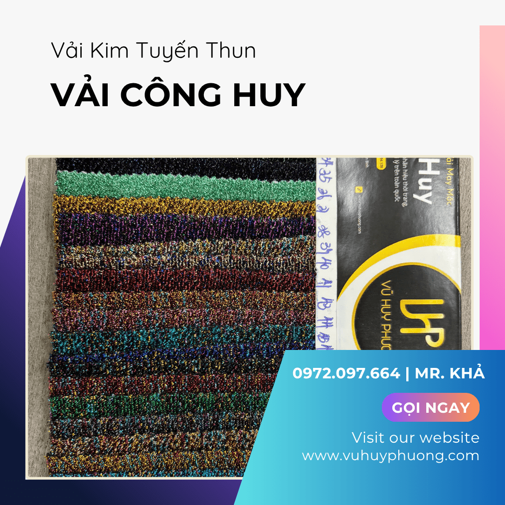 vải kim tuyến thun