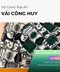 Vải thun Comic Pop Art