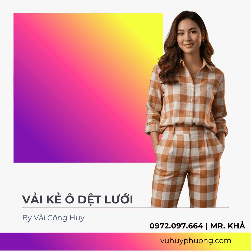 vải kẻ ô dệt lưới