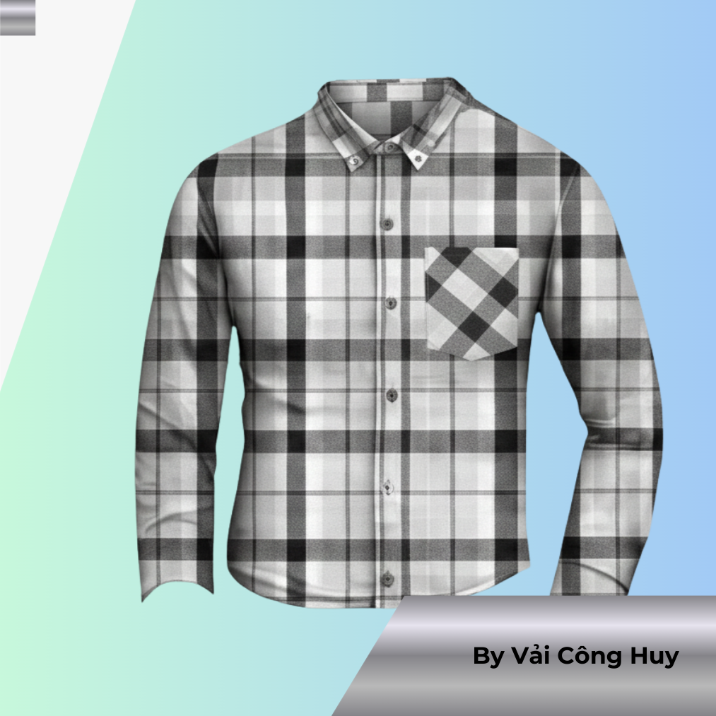 vải kẻ ô dệt chéo